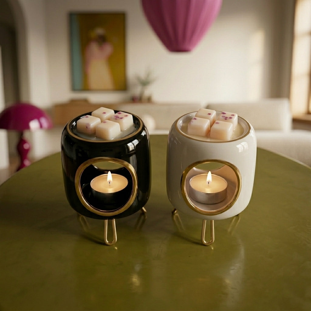 Quemador de Wax Melts de Cerámica | Redondo con patitas