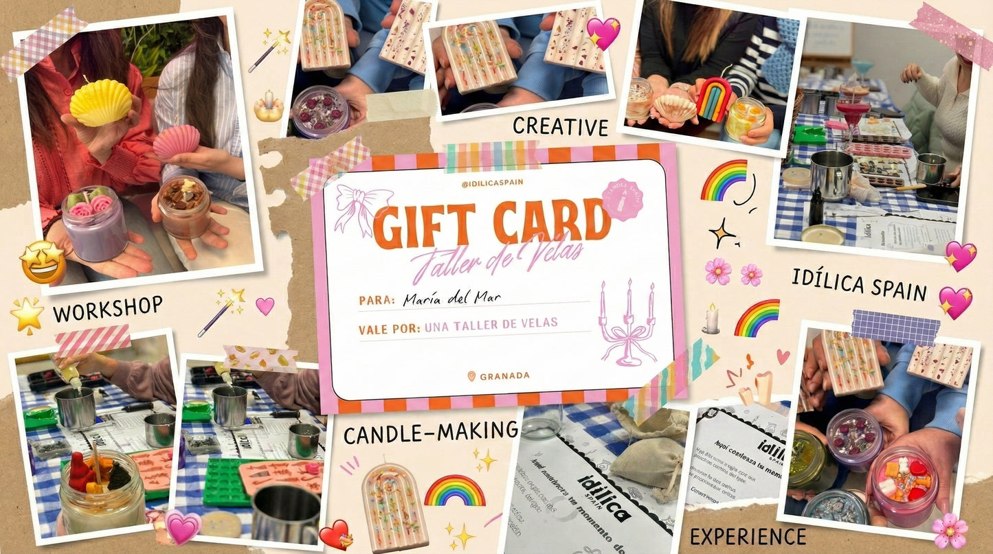Taller de Velas en Granada - Tarjeta regalo GIFTCARD