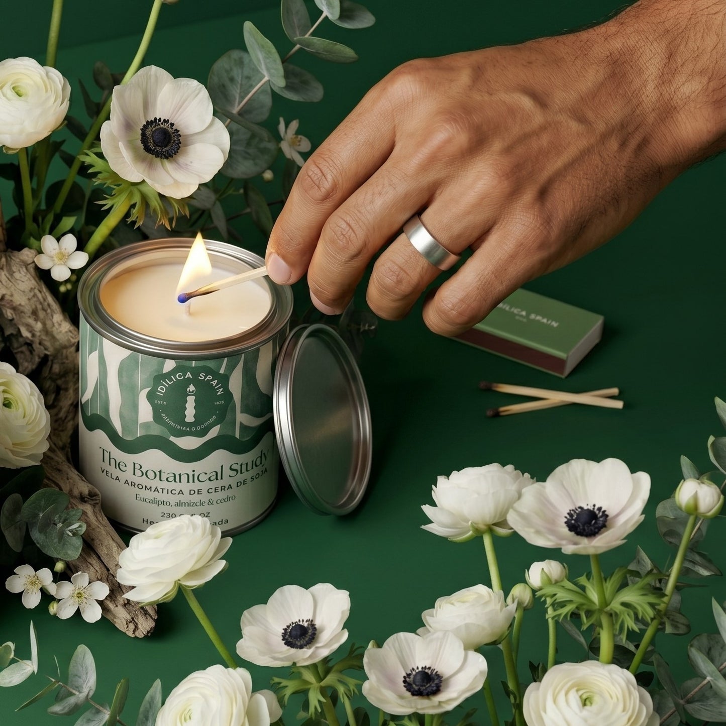 Vela de The Botanical Study: Eucalipto, cedro y almizcle