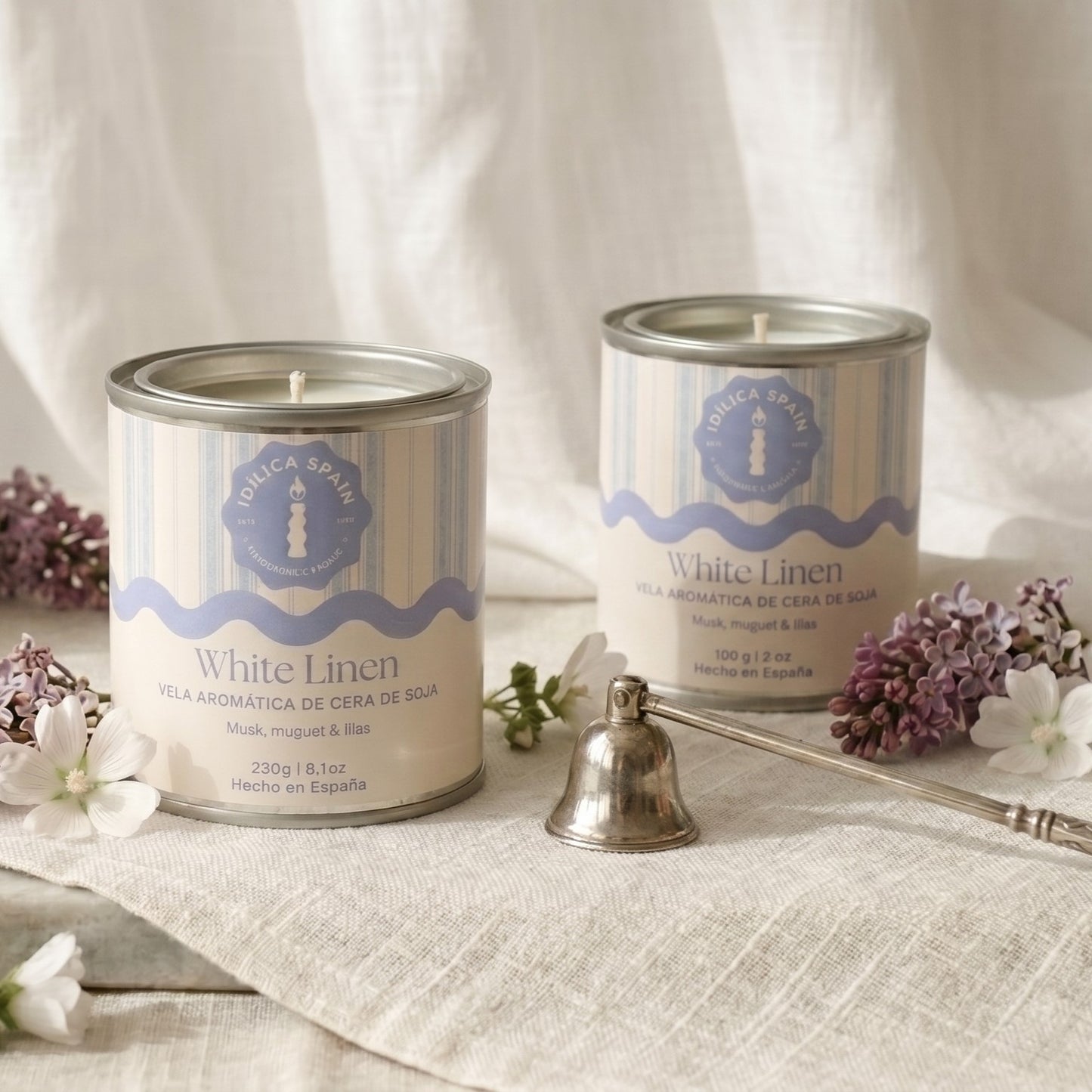 Vela de Soja White Linen | Musk, Muguet y Lilas