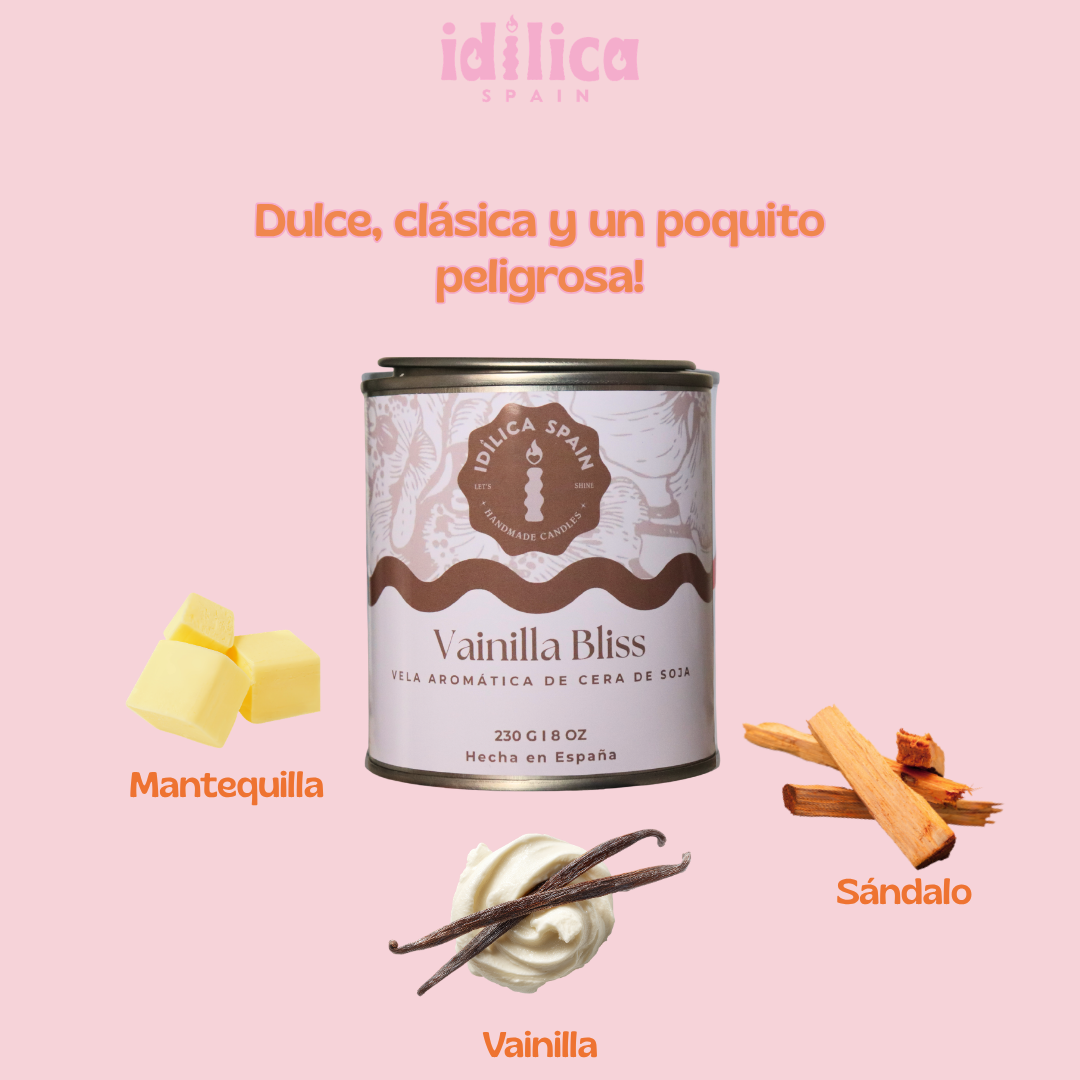 Vela de Soja Vainilla Bliss - Dulce y Cremoso