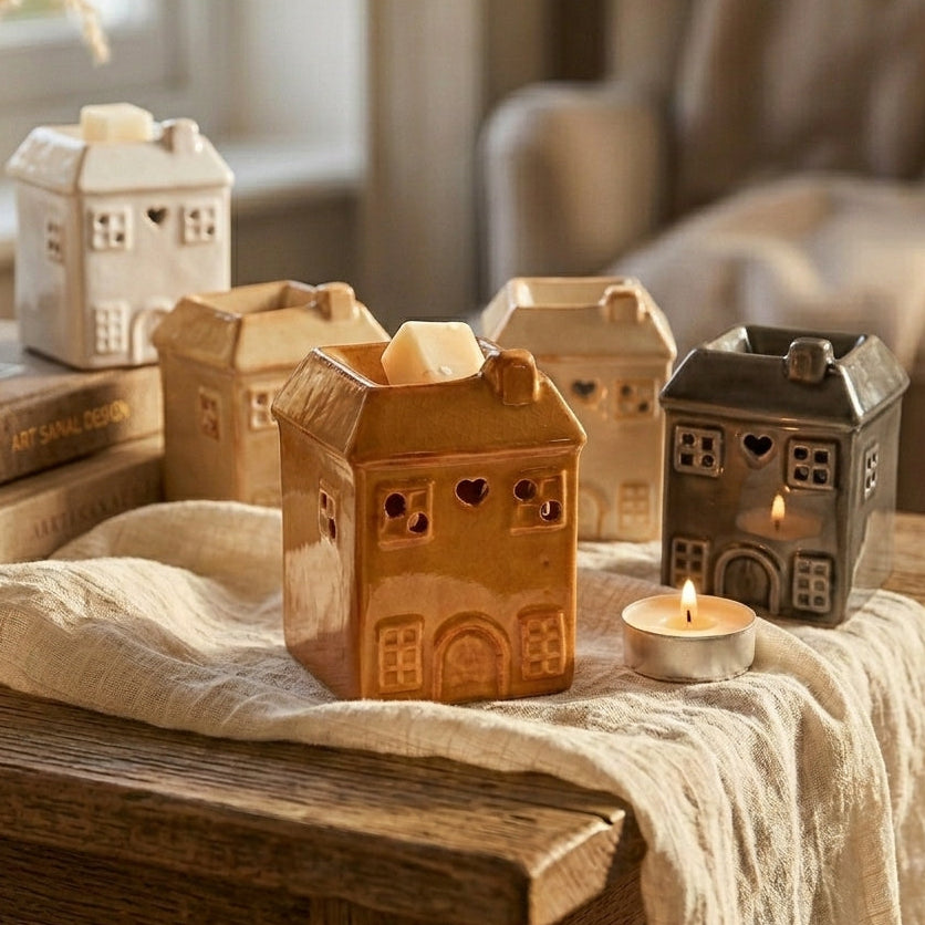 Quemador de Wax Melts de Cerámica | Casita Pequeña