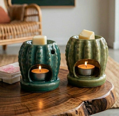 Quemador de Wax Melts de Cerámica | Mini Cactus 🌵