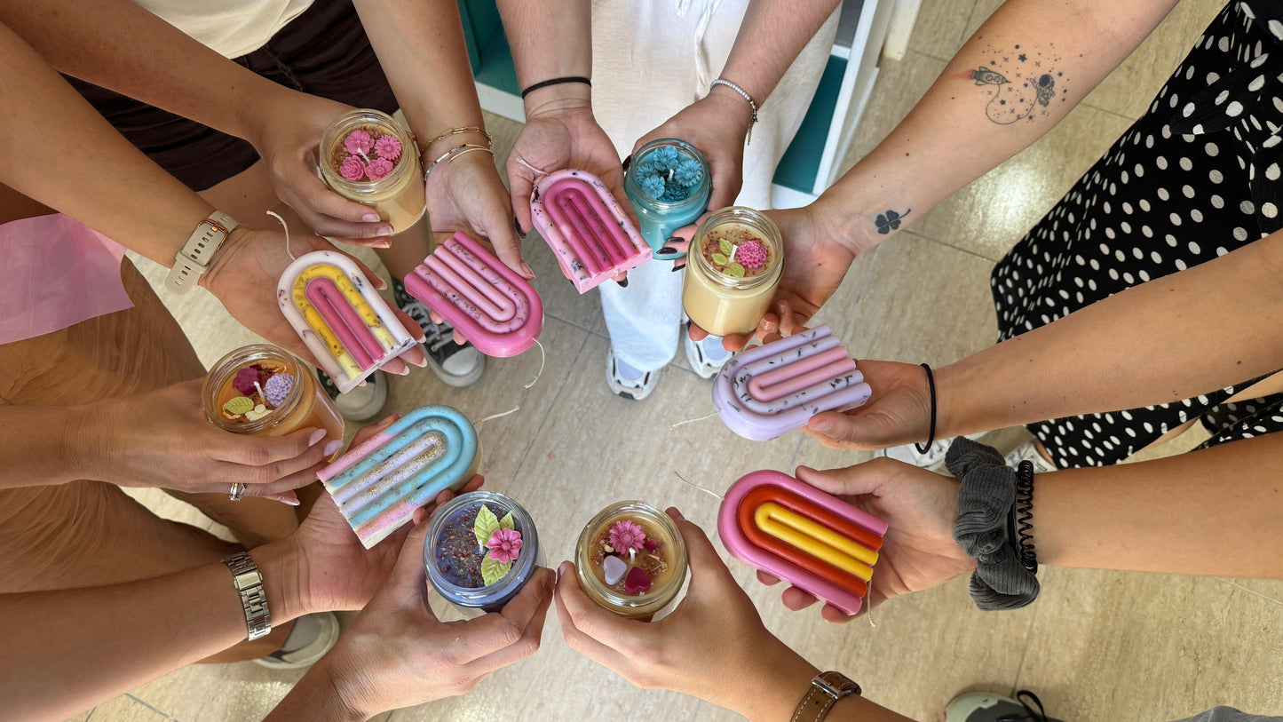 Talleres de Velas para Grupos- Despedidas de soltera, cumpleaños, celebraciones!