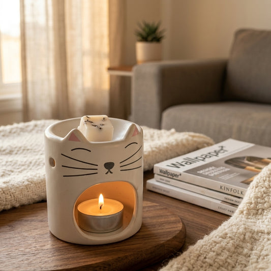 Quemador de Wax Melts de Cerámica | Gato 🐱
