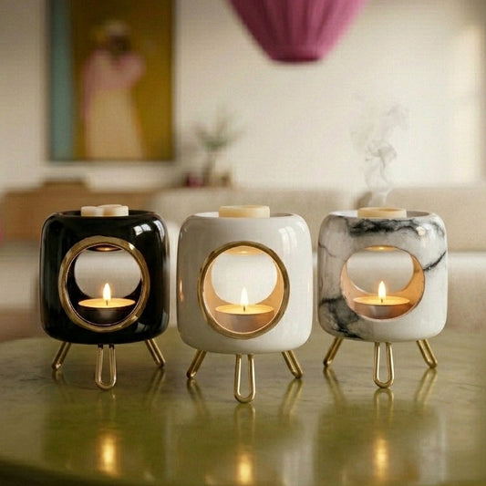 Quemador de Wax Melts de Cerámica | Redondo con patitas