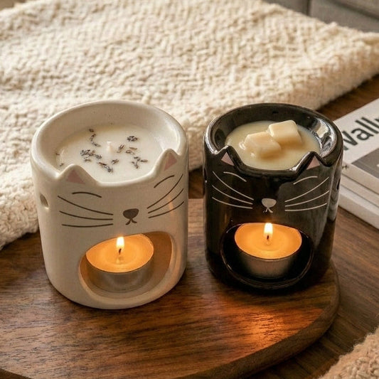 Quemador de Wax Melts de Cerámica | Gato 🐱