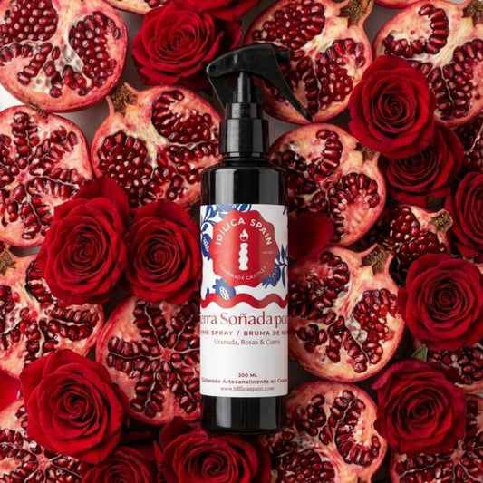 Ambientador Textil Spray Tierra Soñada por mí | Granada, Rosas & Cuero