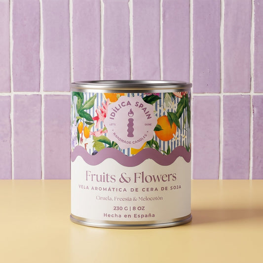 Vela de Soja Fruits & Flowers - Melocotón, Ciruela & Freesia