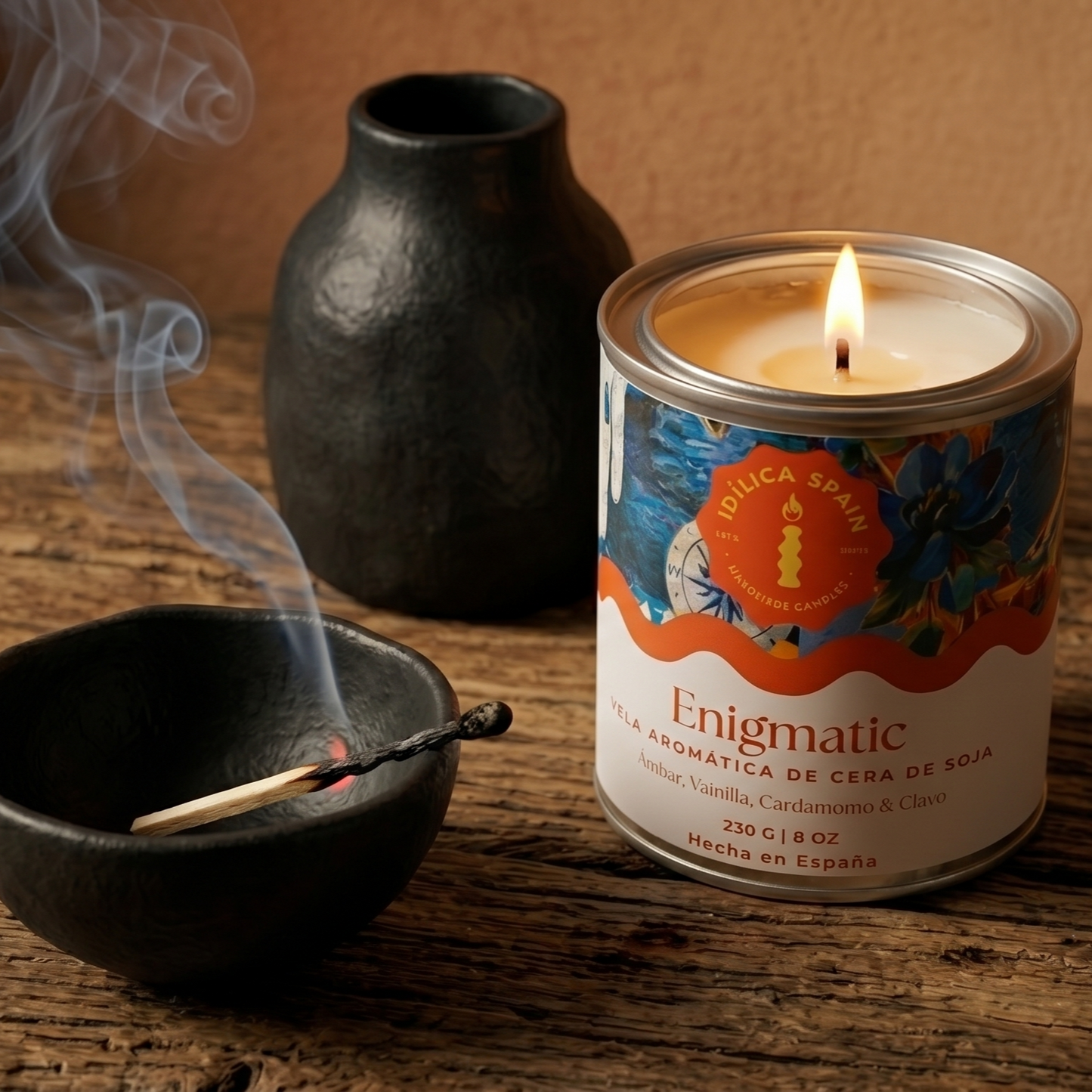 Vela de Soja Enigmatic - Ámbar, Vainilla y Cardamomo