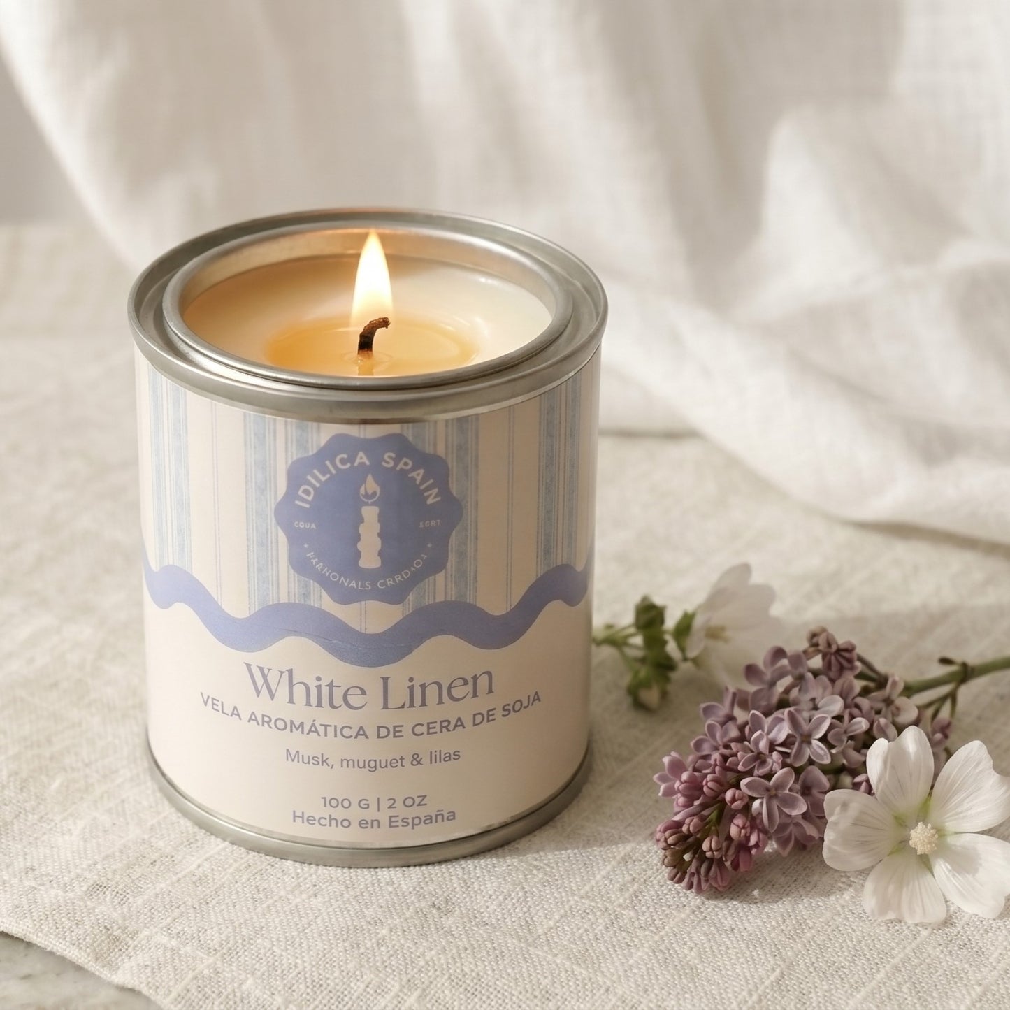 Vela de Soja White Linen  | Musk, Muguet y Lilas