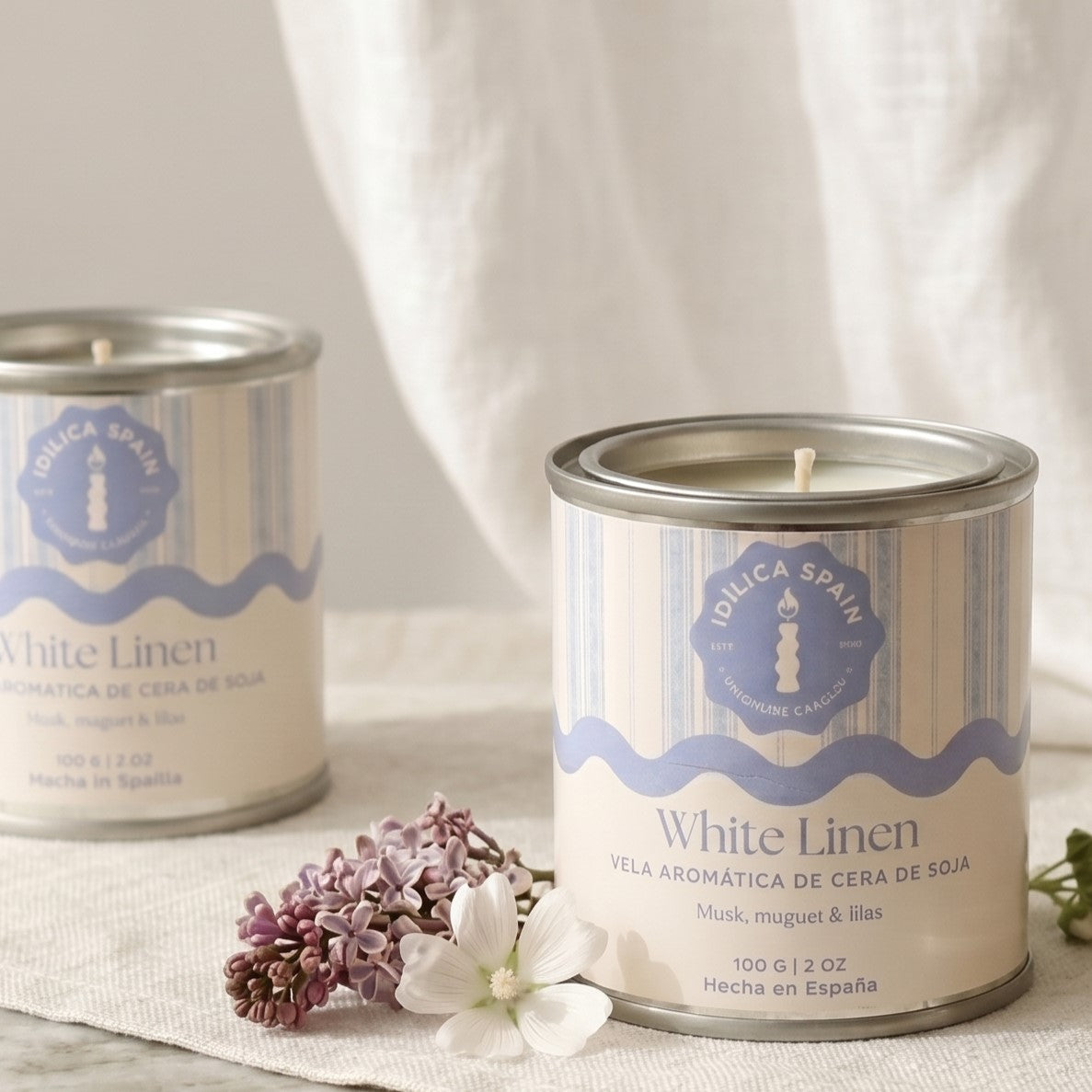 Vela de Soja White Linen  | Musk, Muguet y Lilas