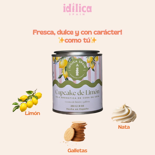 Vela de Soja Cupcake de Limón - Bizcocho de Limón