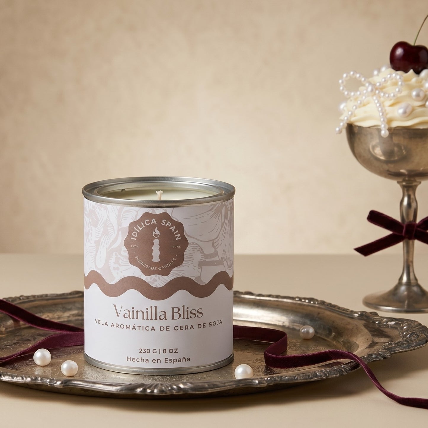 Vela de Soja Vainilla Bliss - Dulce y Cremoso